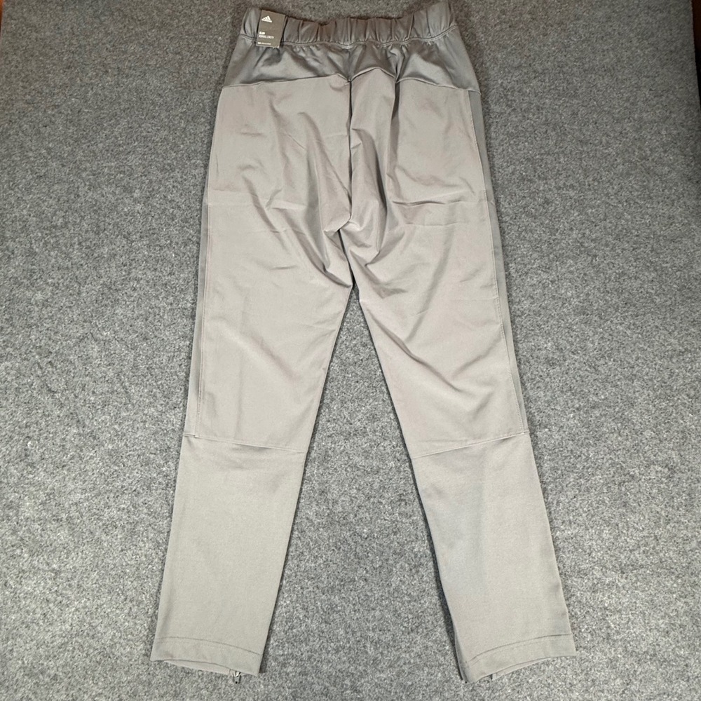Adidas Mens Grey Slim Fit Training Pants Ankle Zip Joggers Medium NEW - Picture 13 of 15